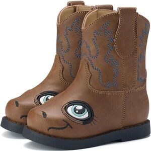 Kids Brown Cowboy Boots with Eye Design NWT 
Size 5T